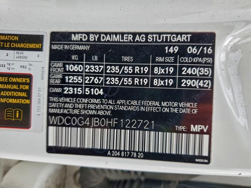 2017 Mercedes-Benz Glc 300