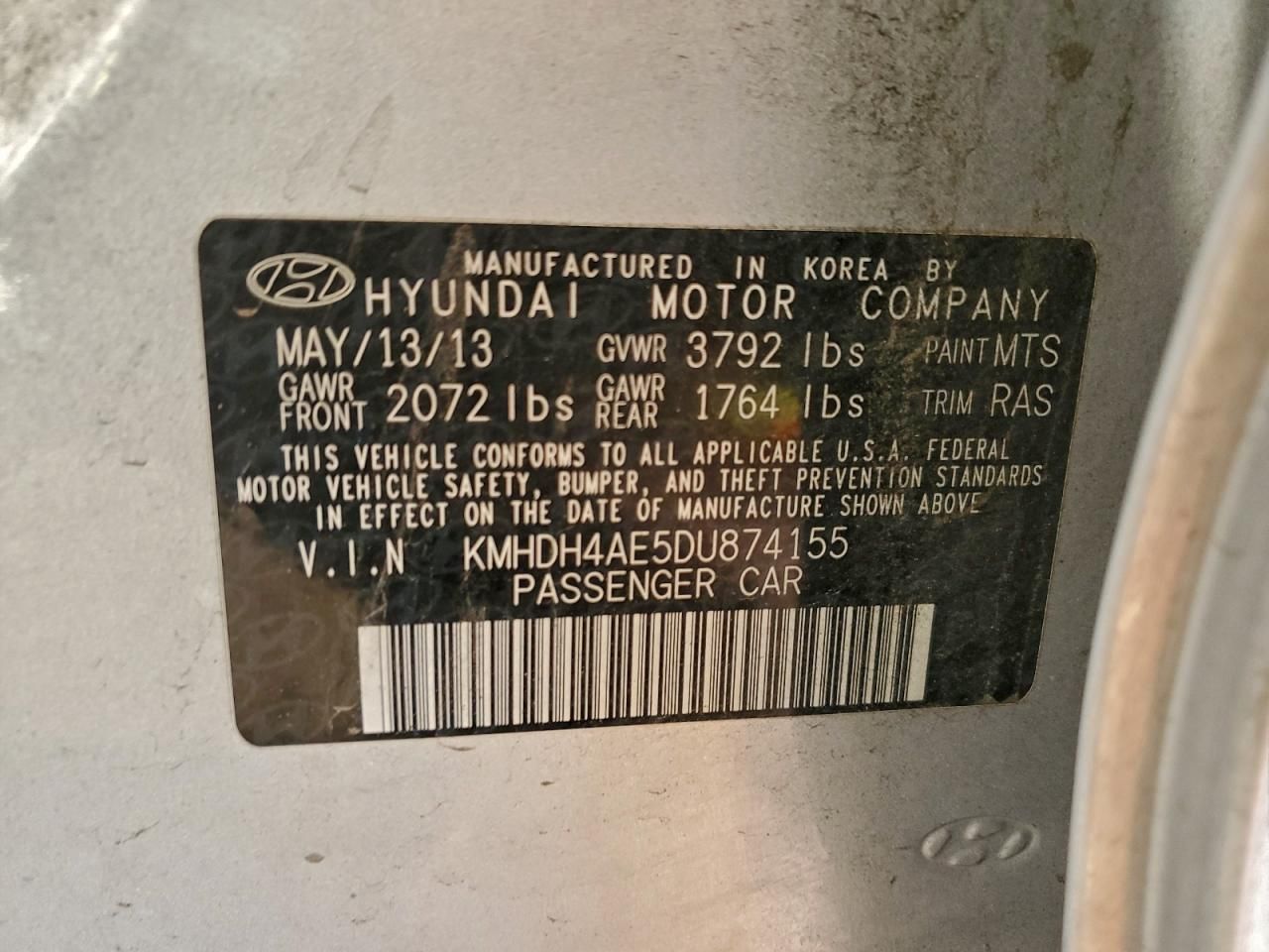 2013 Hyundai Elantra gls