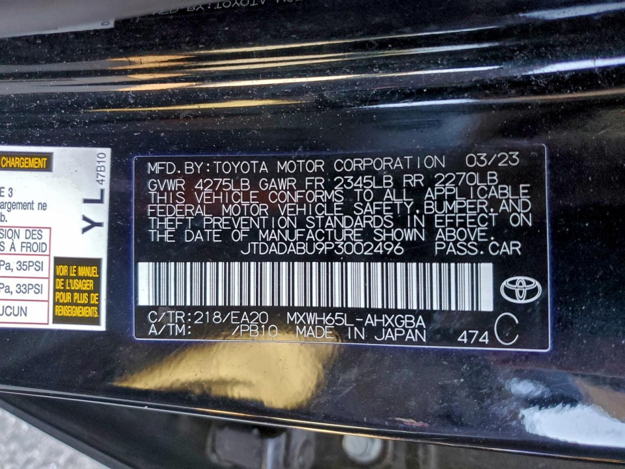 2023 Toyota Prius le