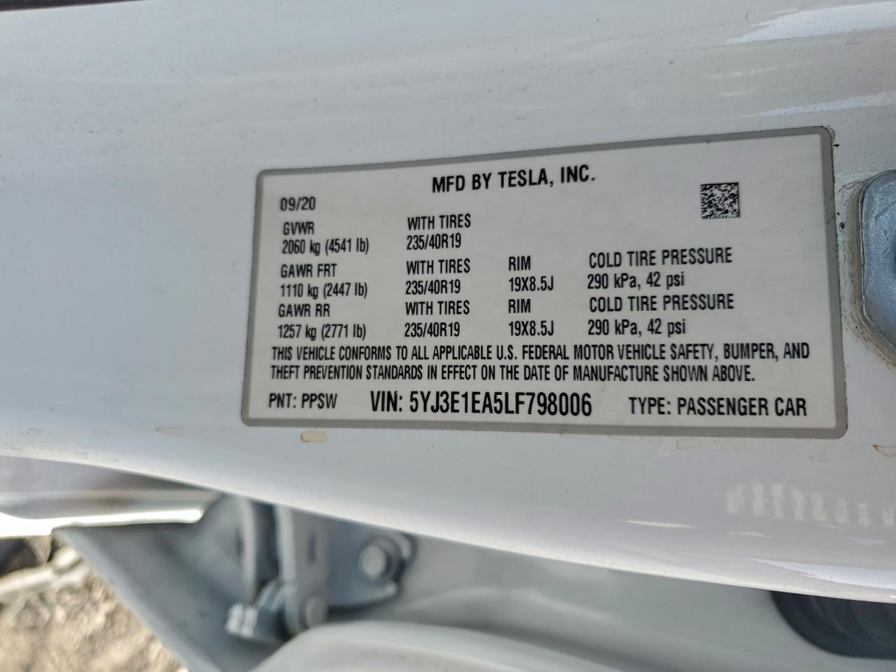 2020 Tesla Model 3
