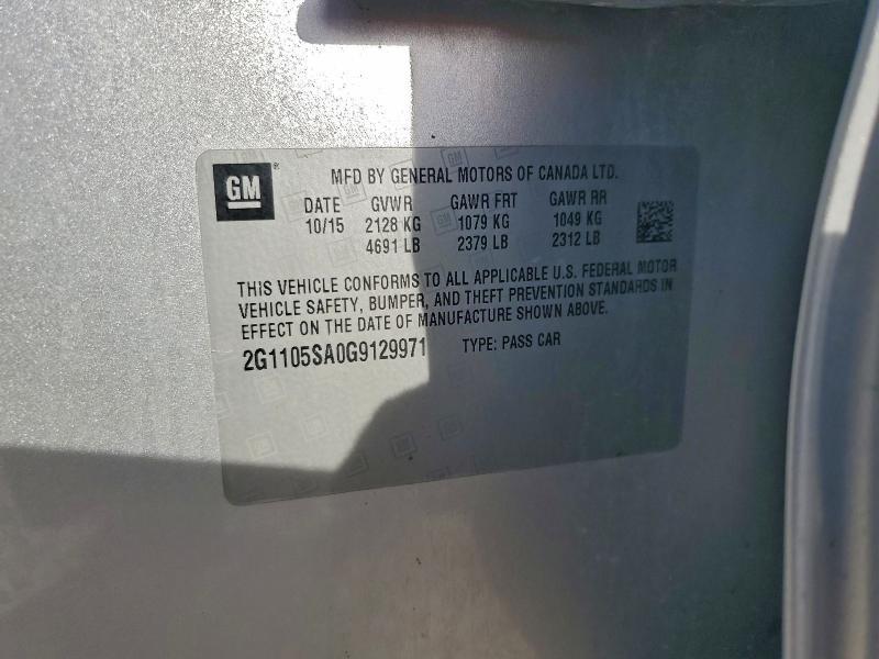 2016 Chevrolet Impala lt