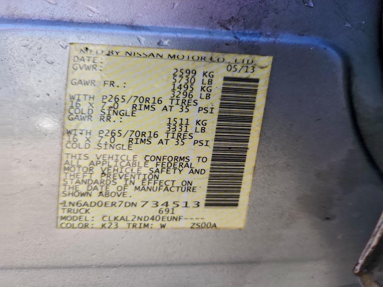 2013 Nissan Frontier s