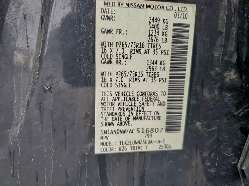 2010 Nissan Xterra x