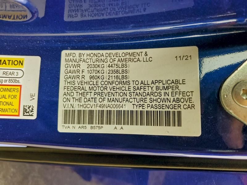 2022 Honda Accord Sport se