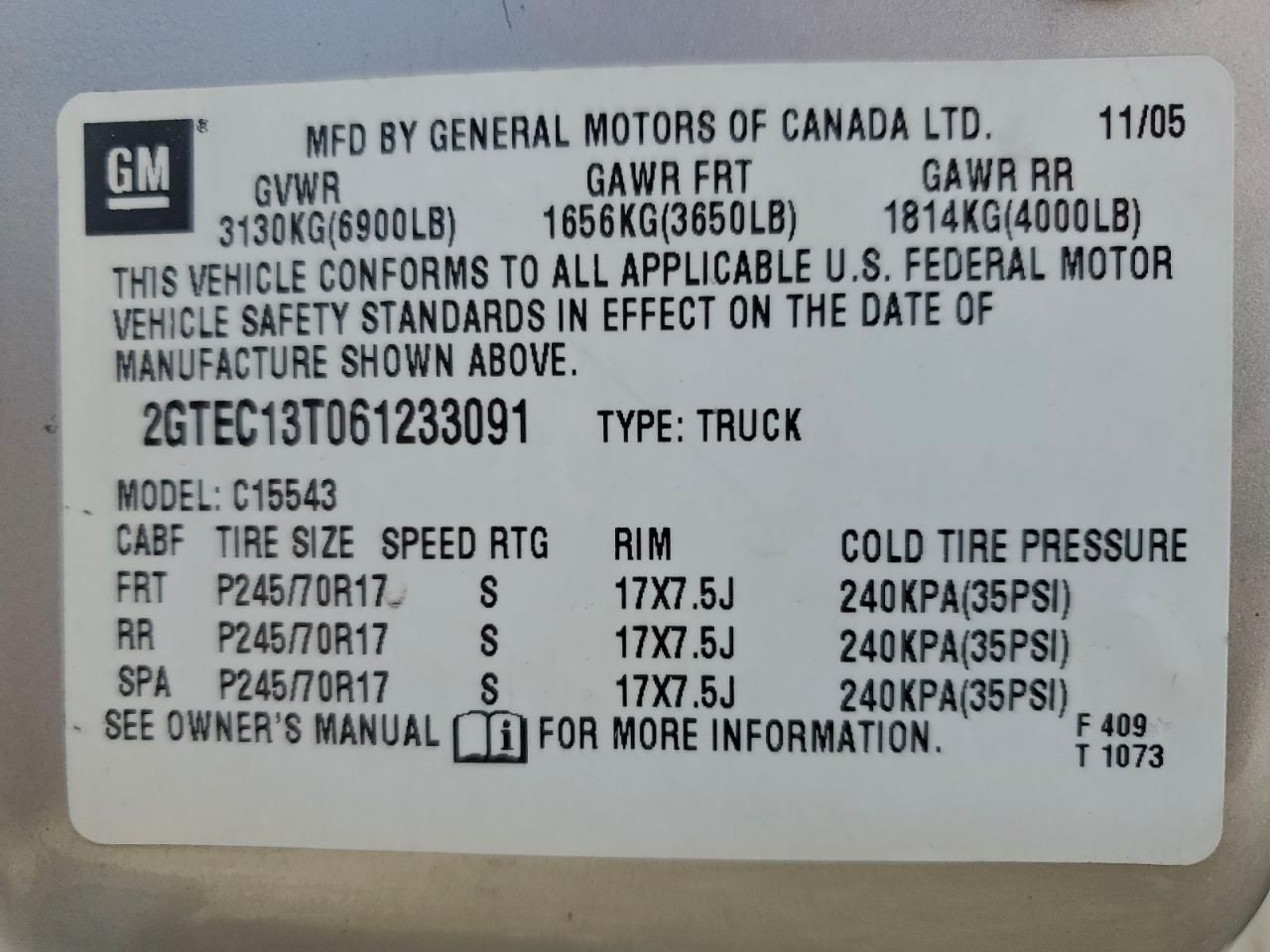 2006 GMC New Sierra C1500