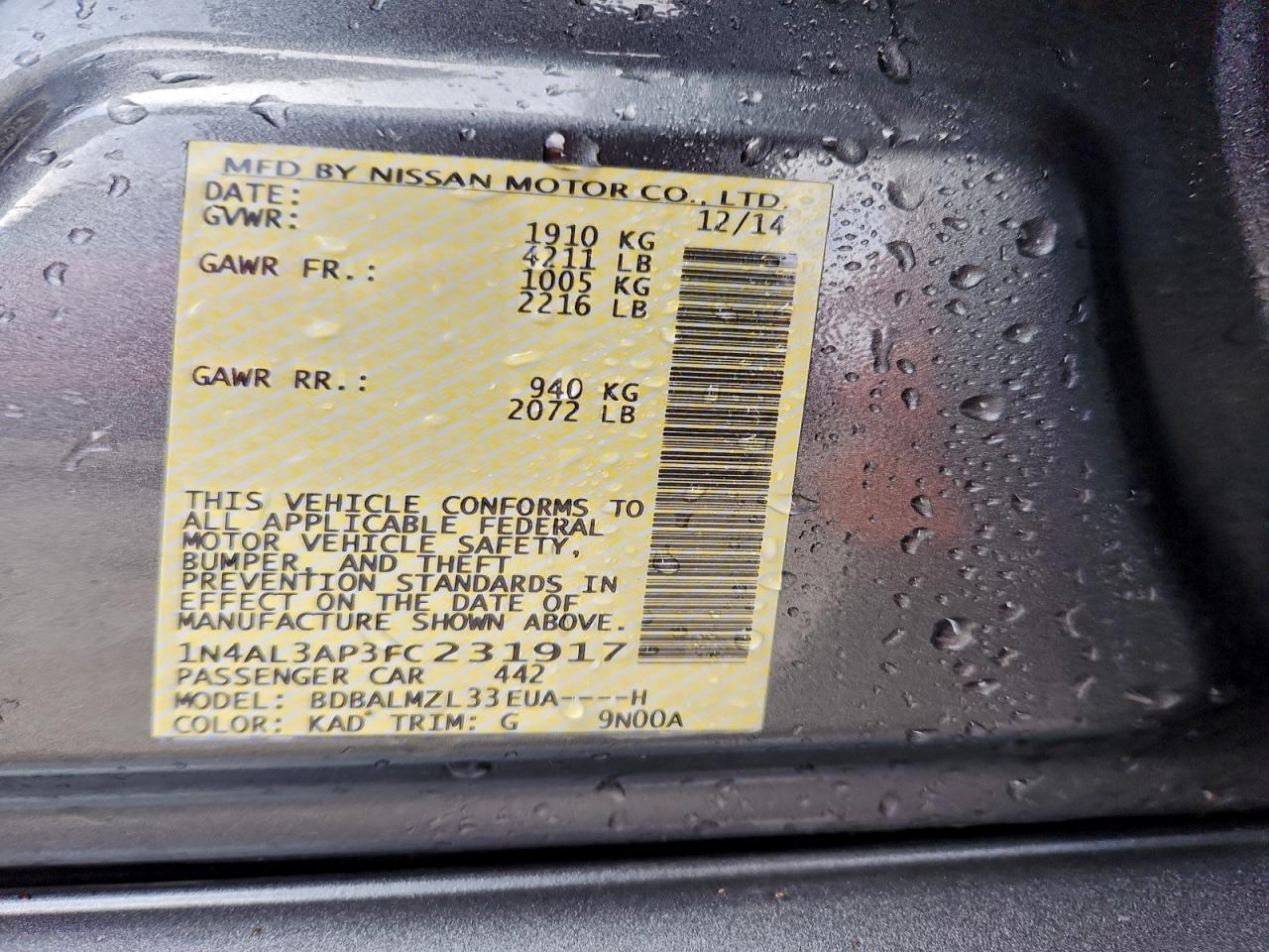 2015 Nissan Altima 2.5