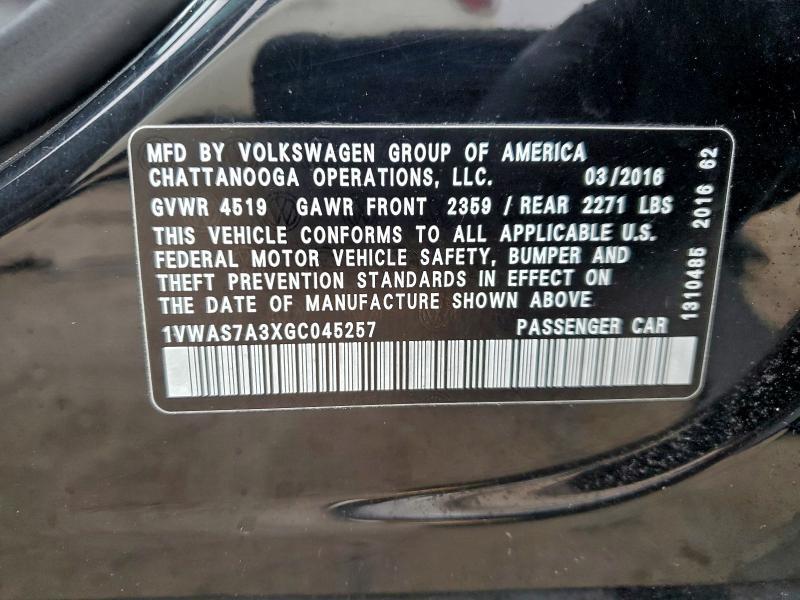 2016 Volkswagen Passat s