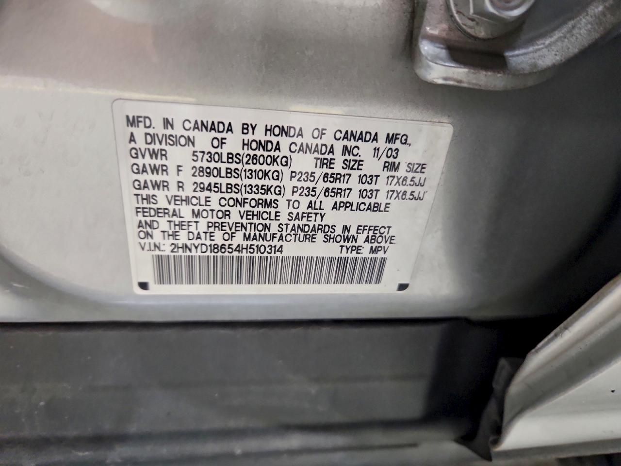 2004 Acura Mdx Touring