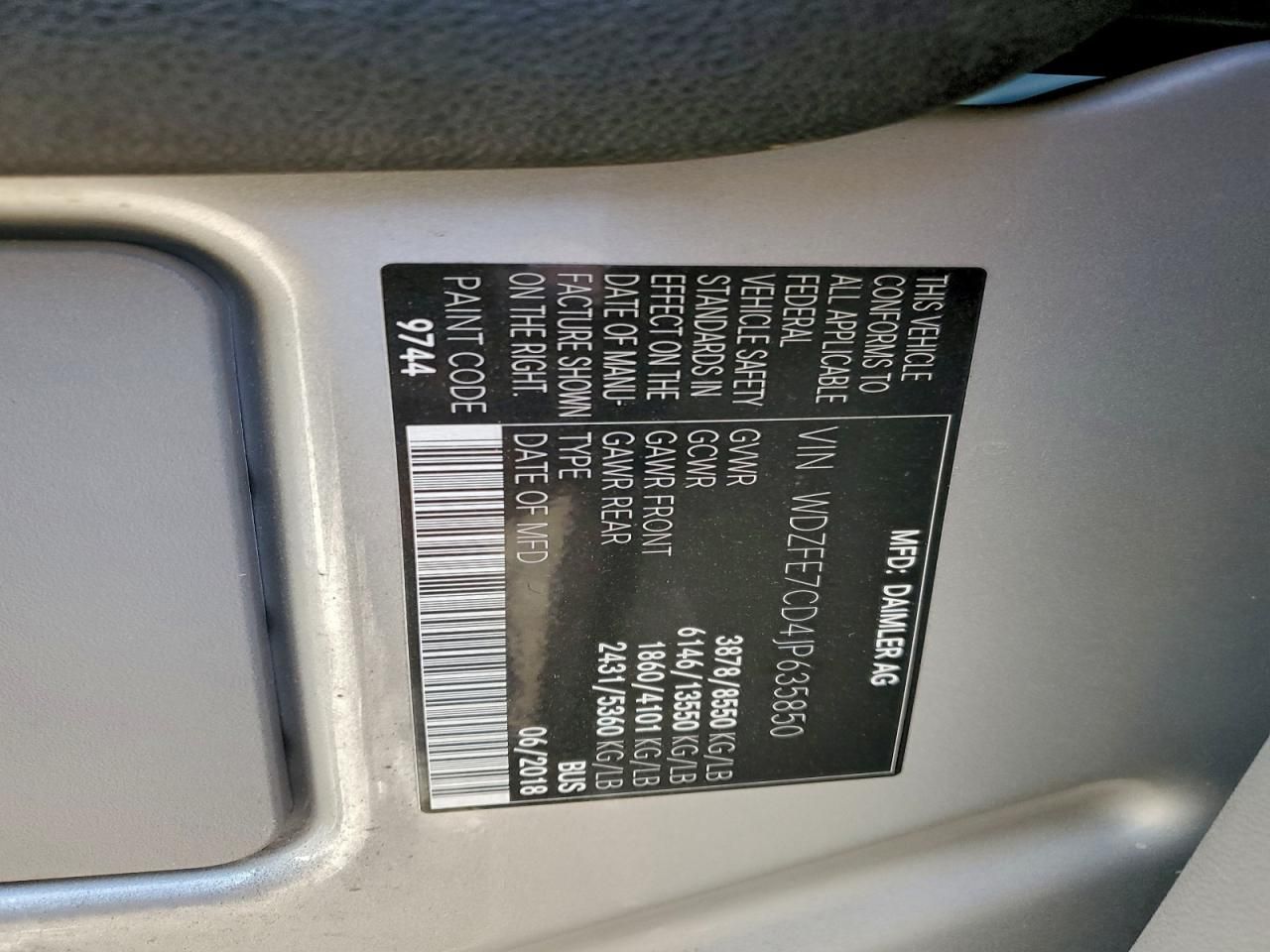 2018 Mercedes-Benz Sprinter 2500