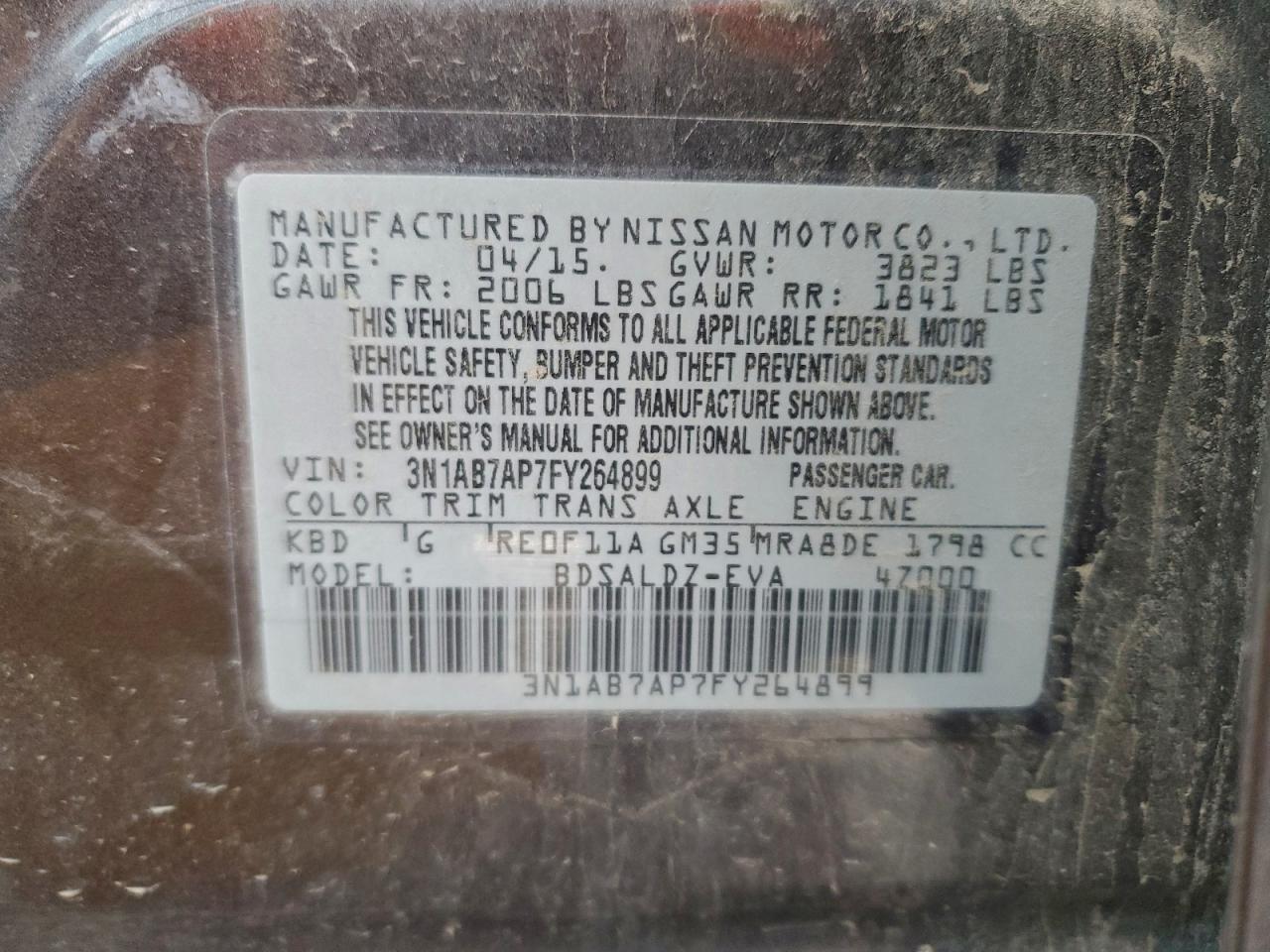 2015 Nissan Sentra s