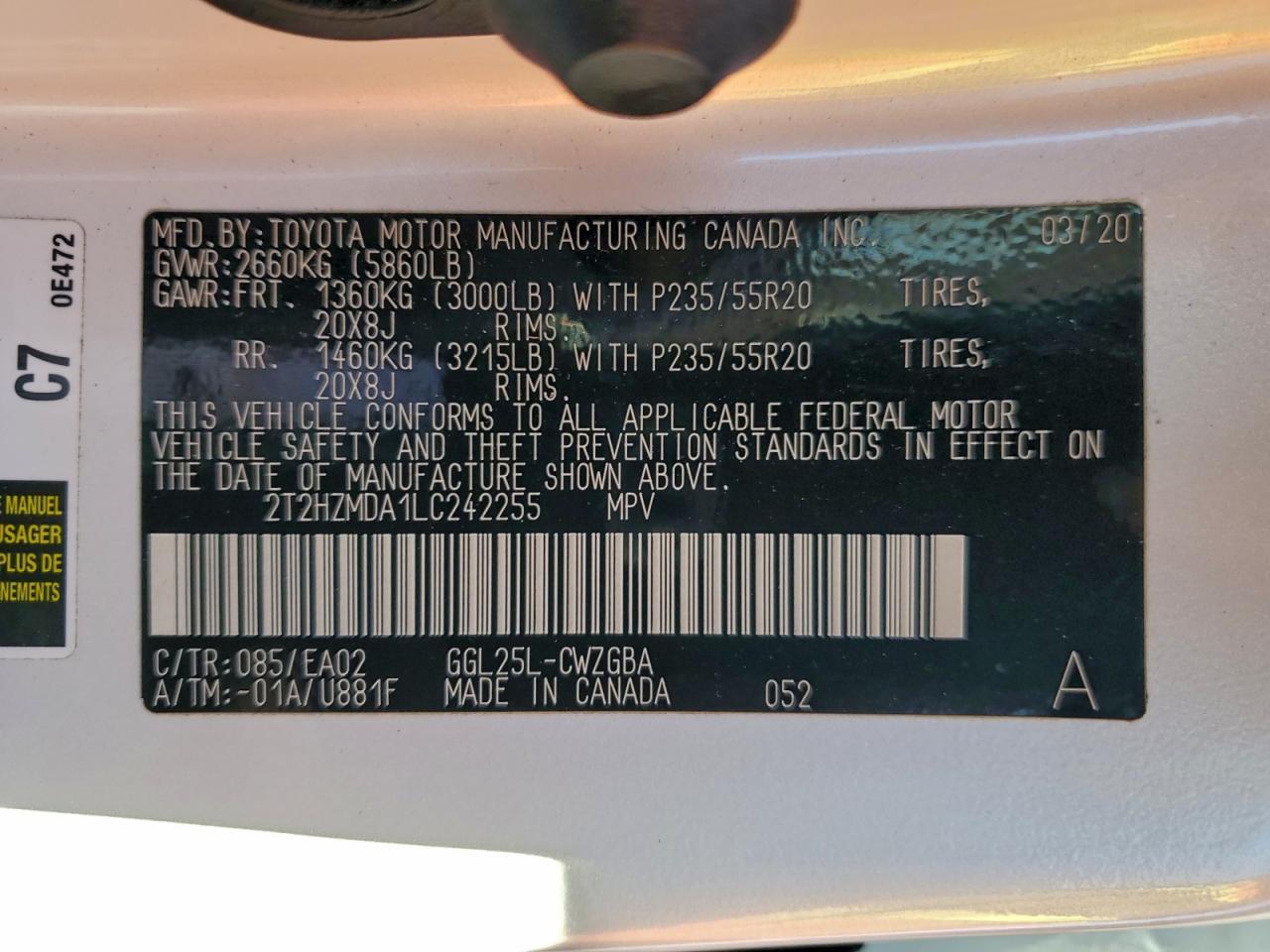 2020 Lexus Rx 350