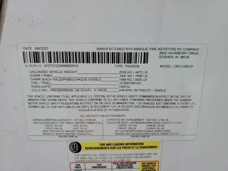 2021 Keystone 2021 Dutchman Coleman