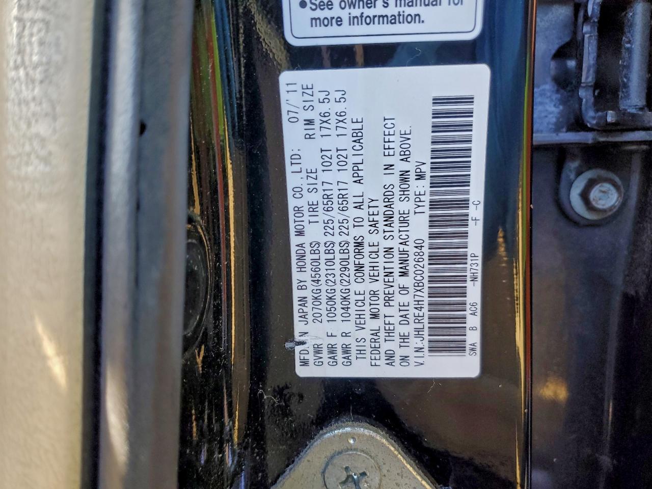 2011 Honda Cr-v exl