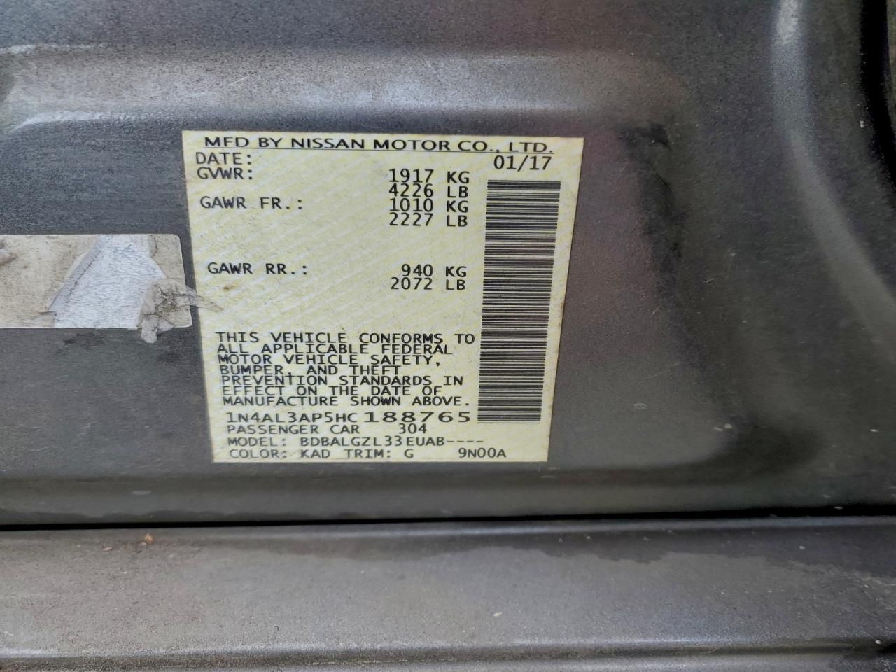 2017 Nissan Altima 2.5