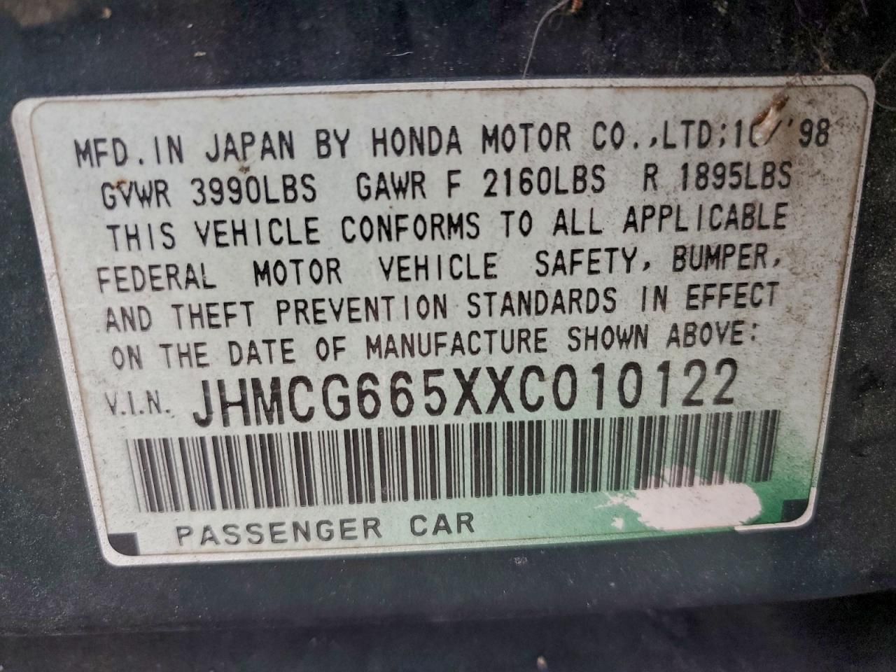 1999 Honda Accord lx