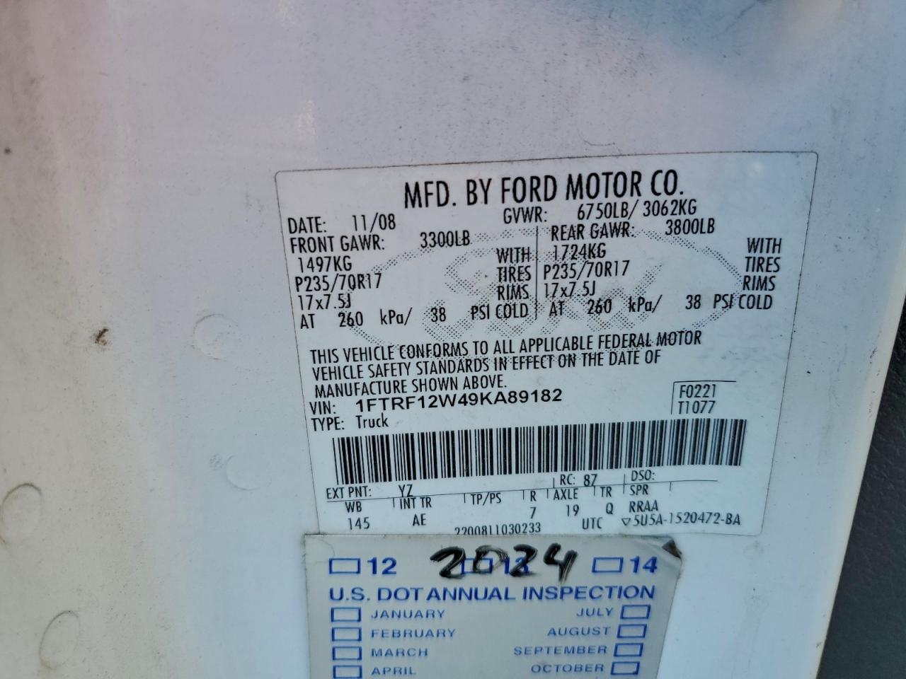 2009 Ford F150 Utility / Service Truck