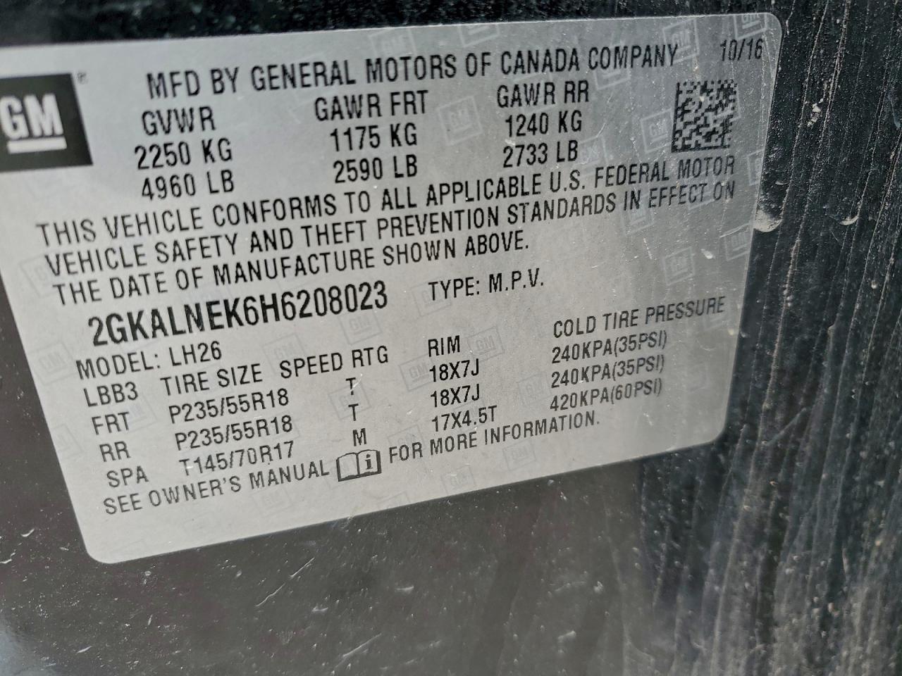 2017 GMC Terrain sle