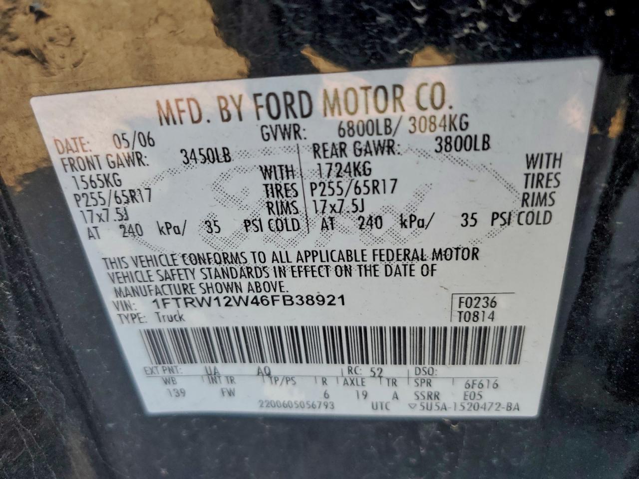 2006 Ford F150 Supercrew