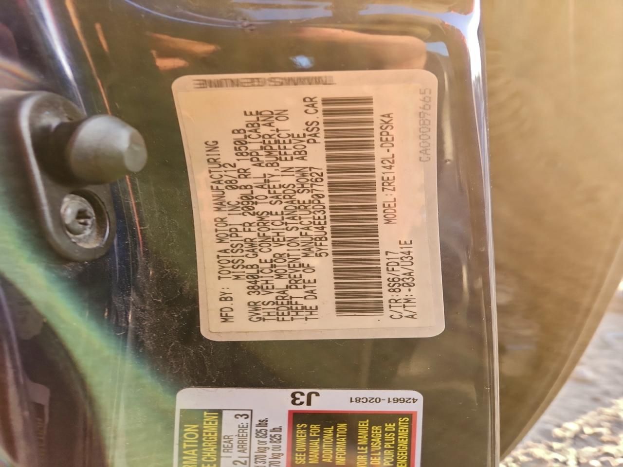 2013 Toyota Corolla s