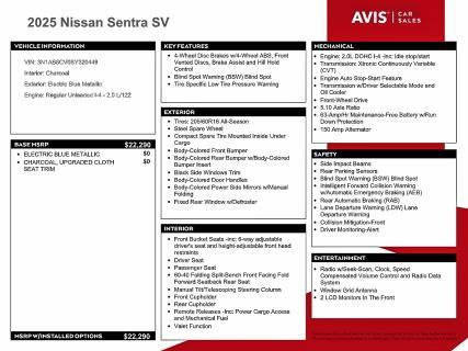 2025 Nissan Sentra sv