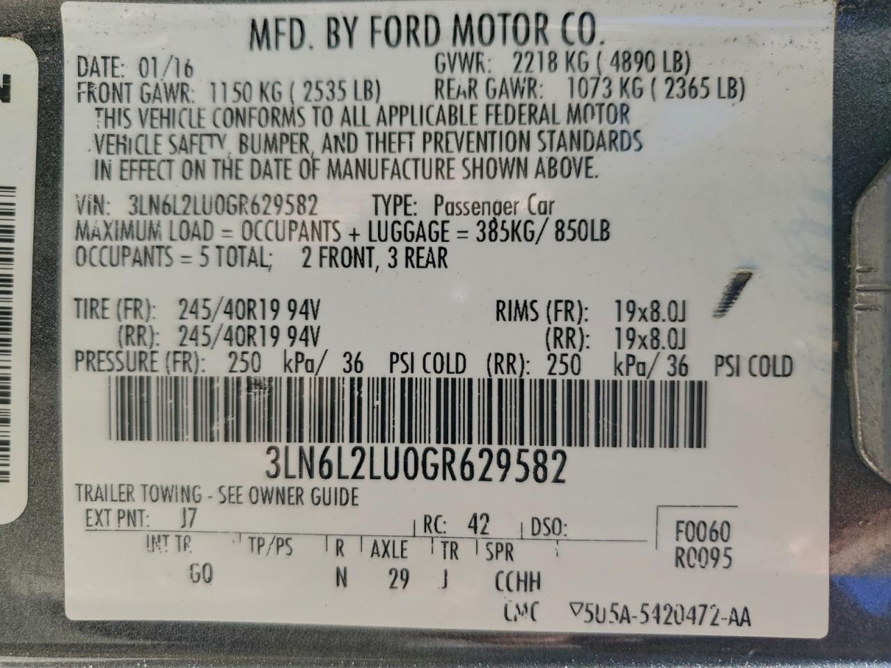 2016 Lincoln Mkz Hybrid