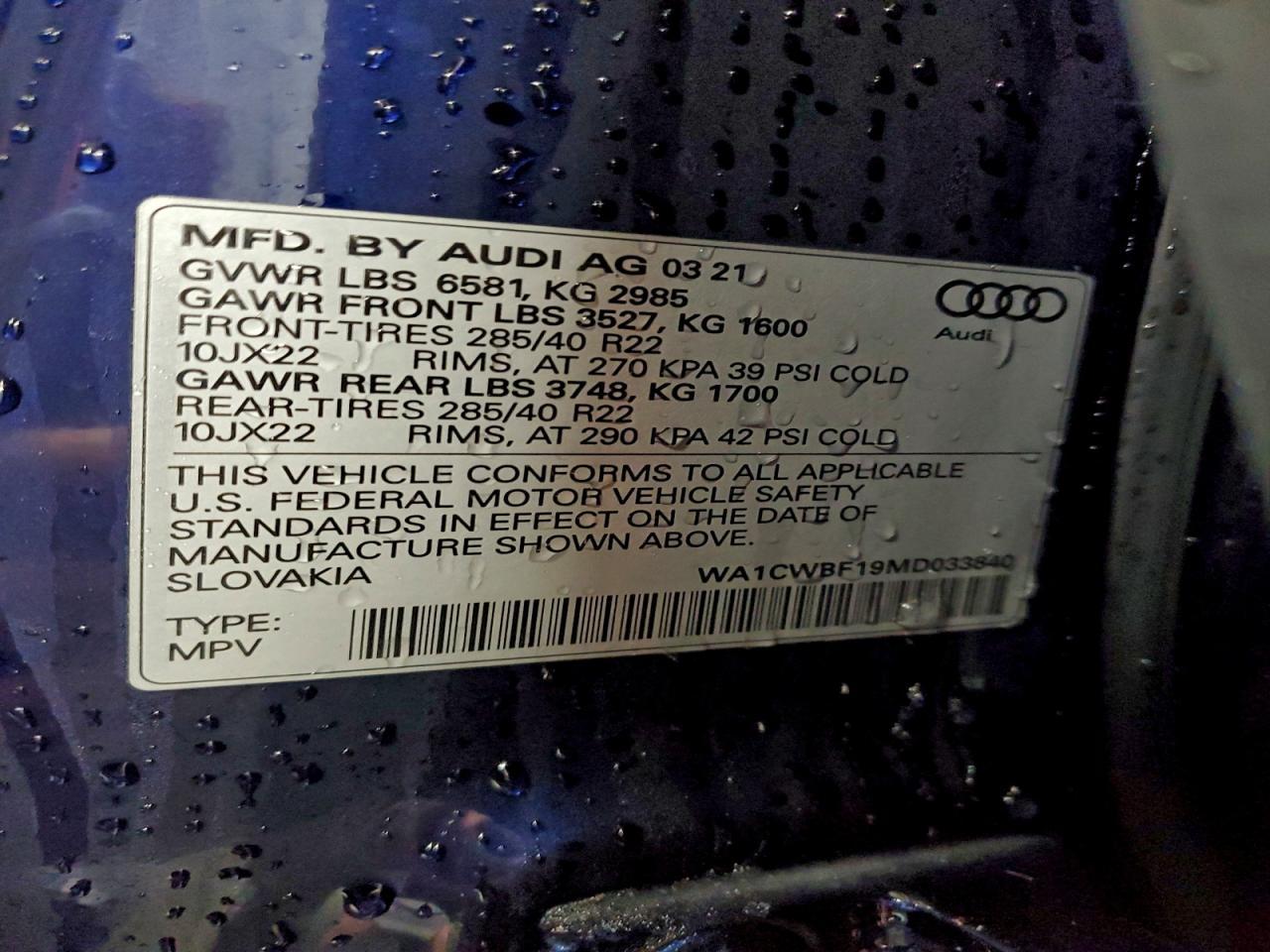 2021 Audi SQ8 Prestige