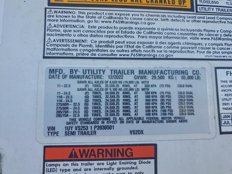 2023 Utility VS2DX DRY Van Trailer