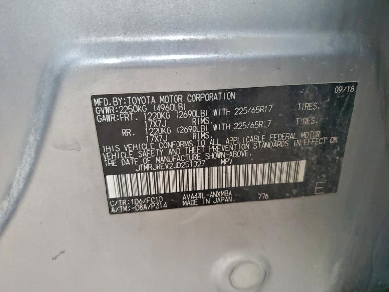 2018 Toyota Rav4 hv le