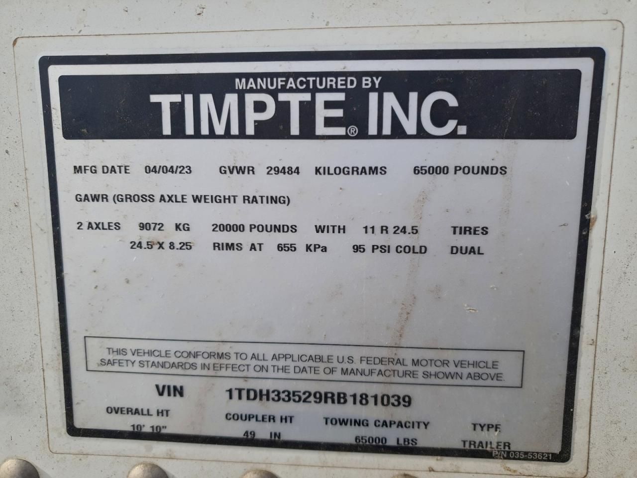 2024 Timpte Grain Trailer