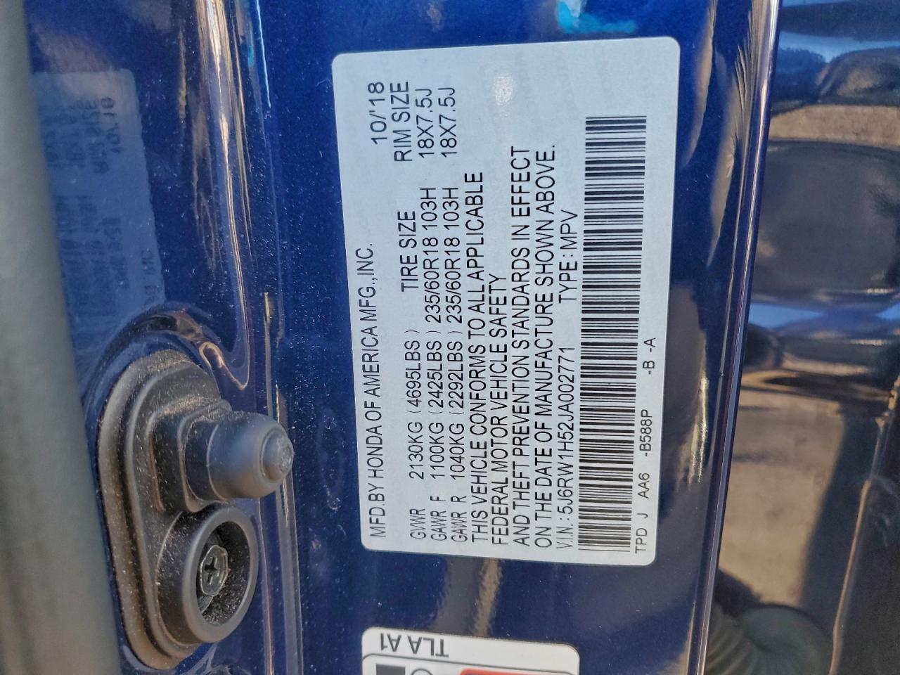 2018 Honda Cr-v ex
