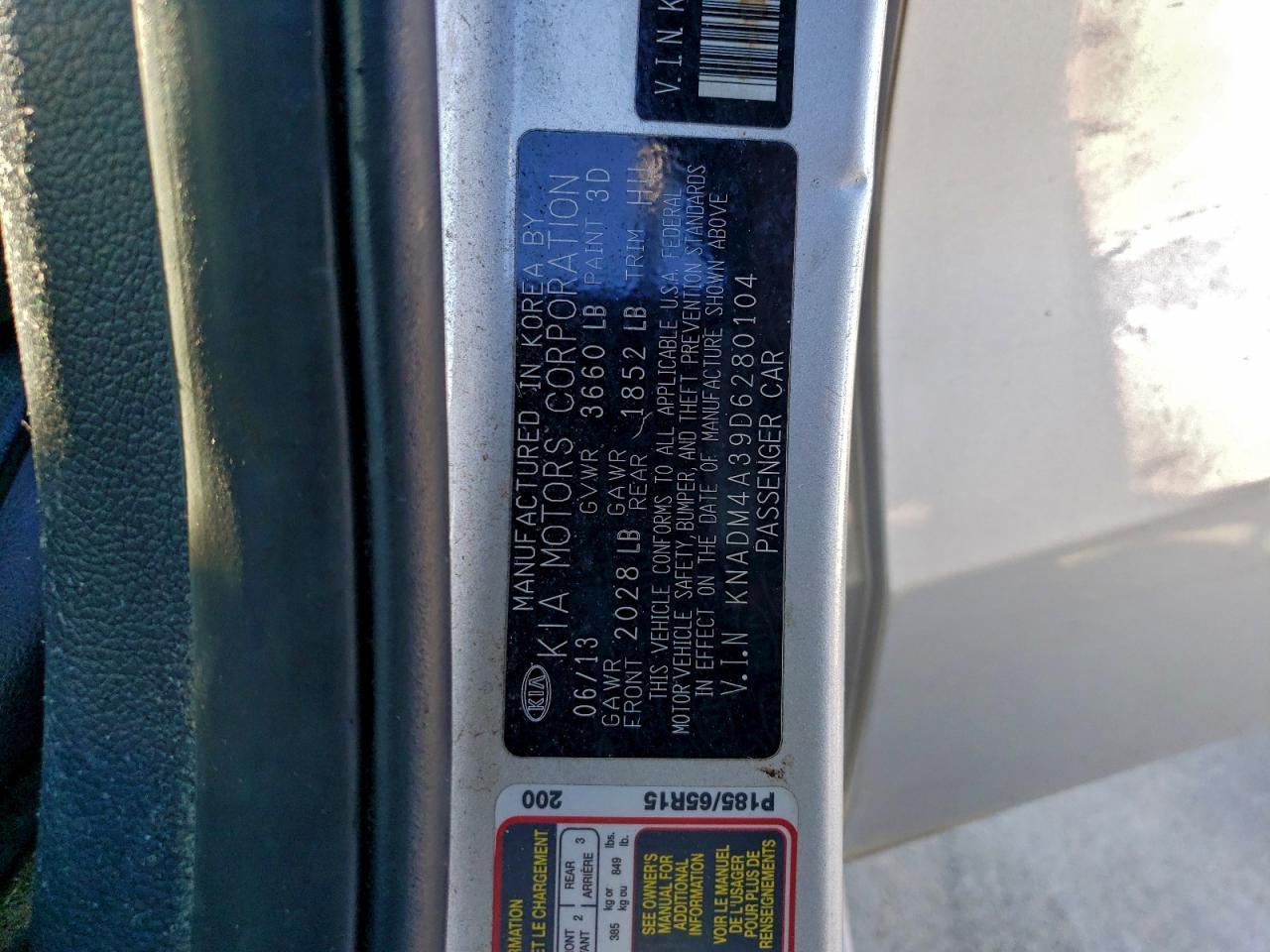 2013 KIA Rio lx