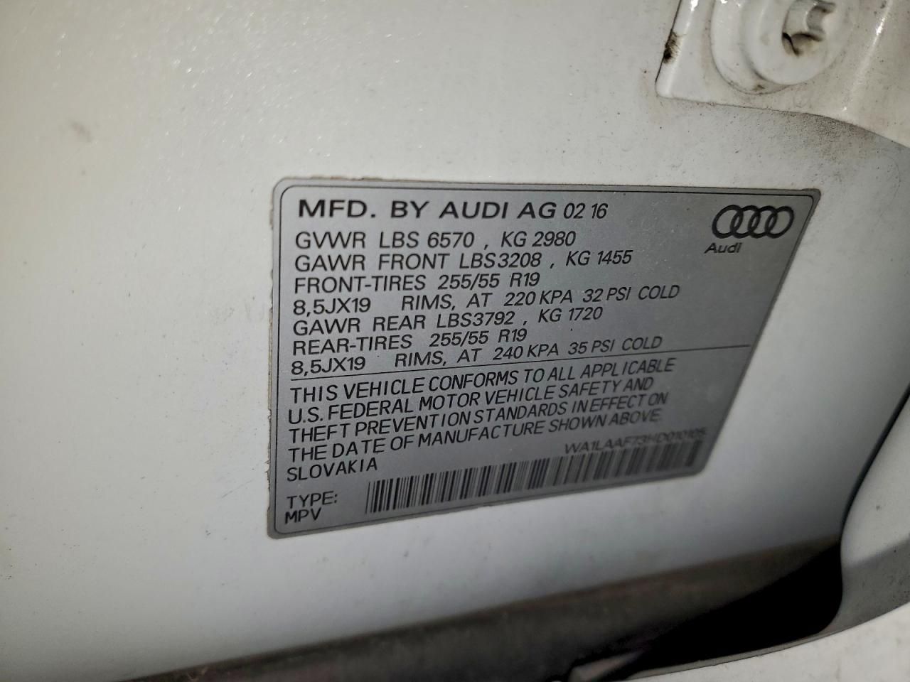 2017 Audi Q7 Premium Plus