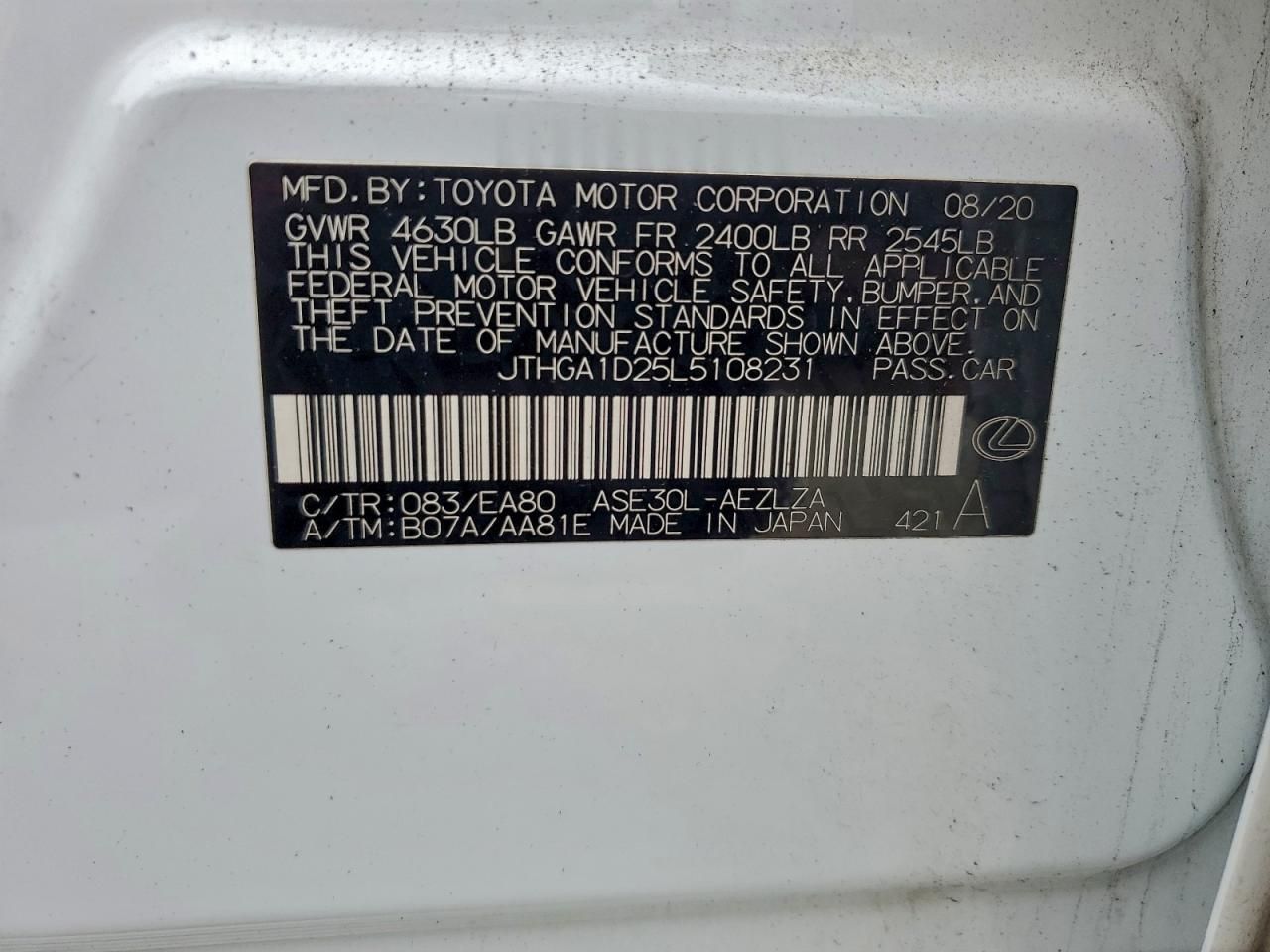 2020 Lexus Is 300 f Sport