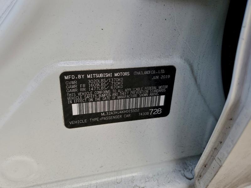 2019 Mitsubishi Mirage es