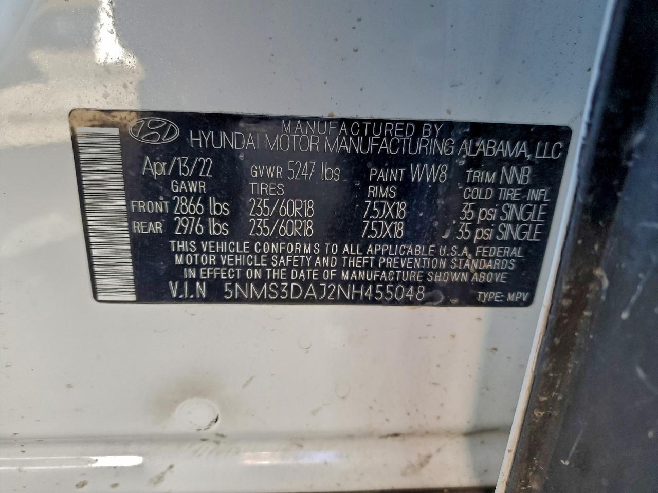 2022 Hyundai Santa fe sel