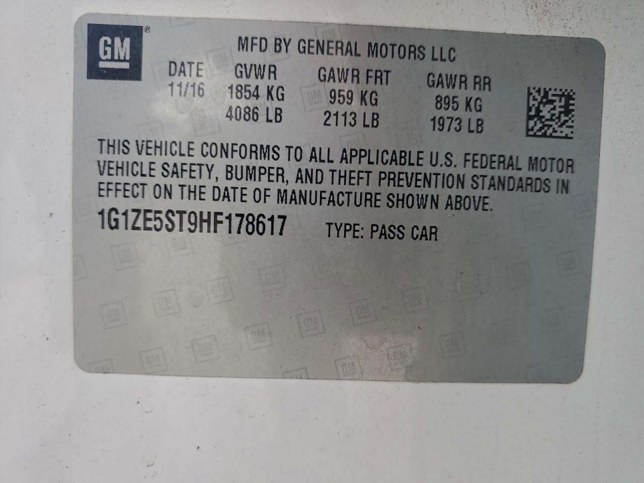 2017 Chevrolet Malibu lt