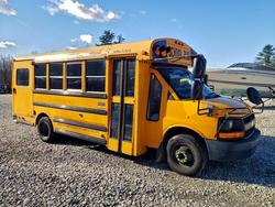 Salvage trucks for sale at West Warren, MA auction: 2013 Chev Rolet Express School Bus