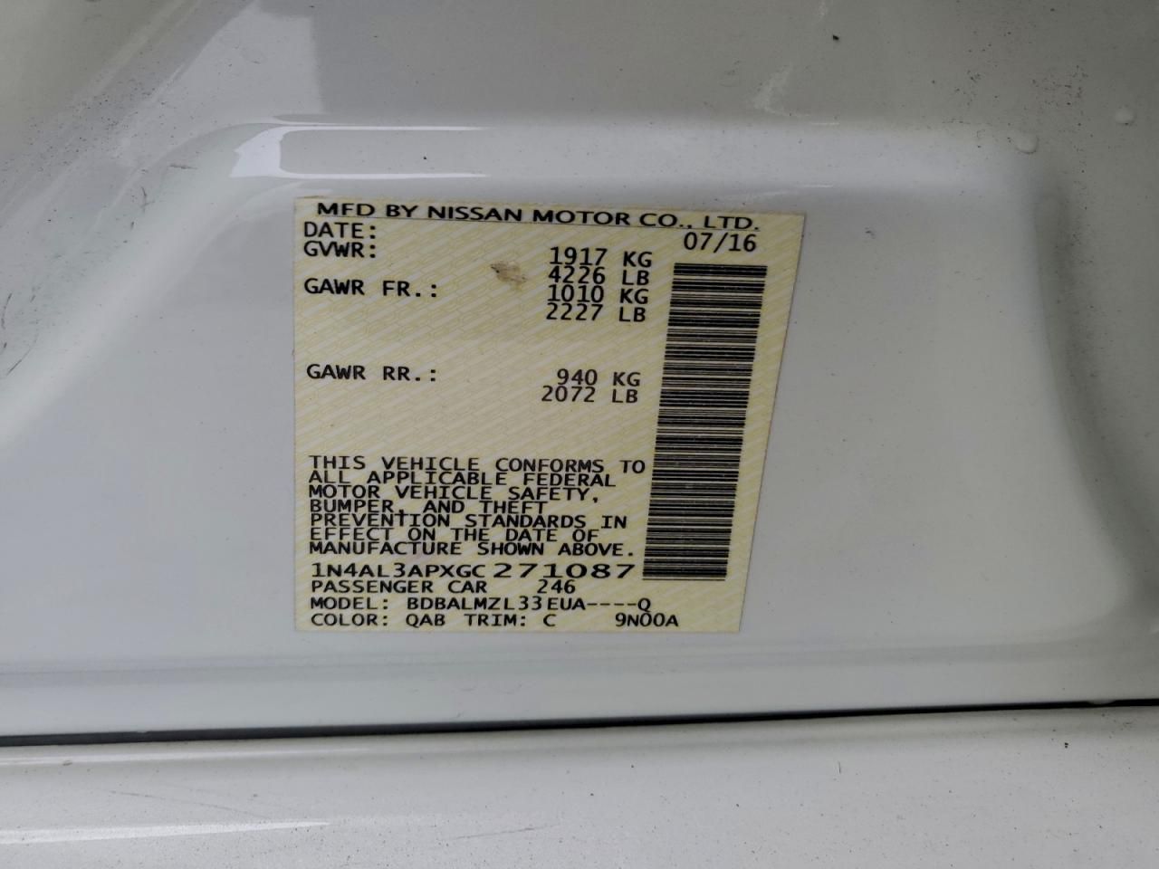 2016 Nissan Altima 2.5