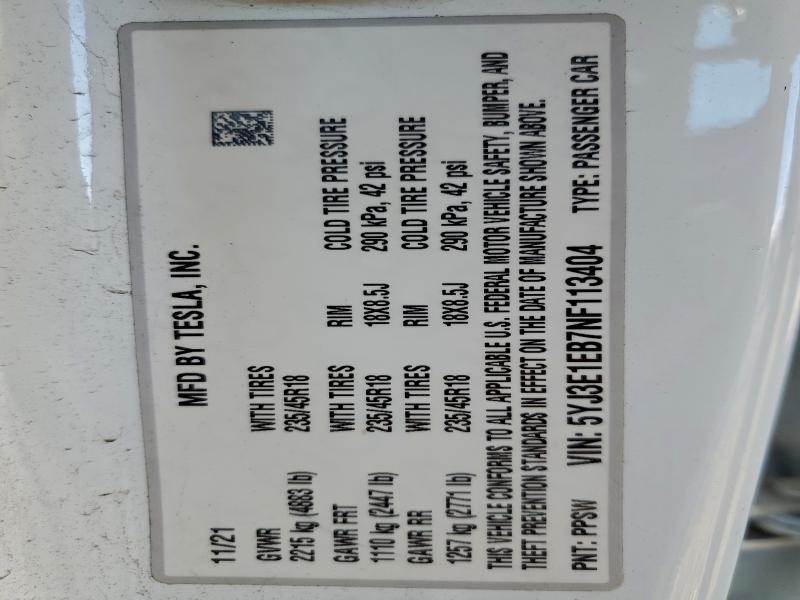 2022 Tesla Model 3