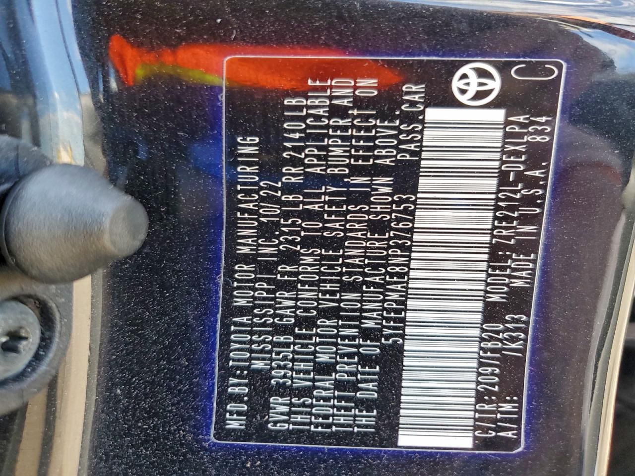 2022 Toyota Corolla le