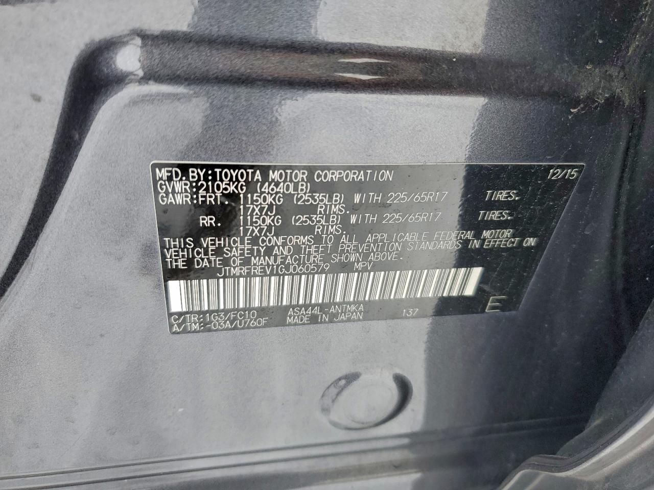 2016 Toyota Rav4 xle