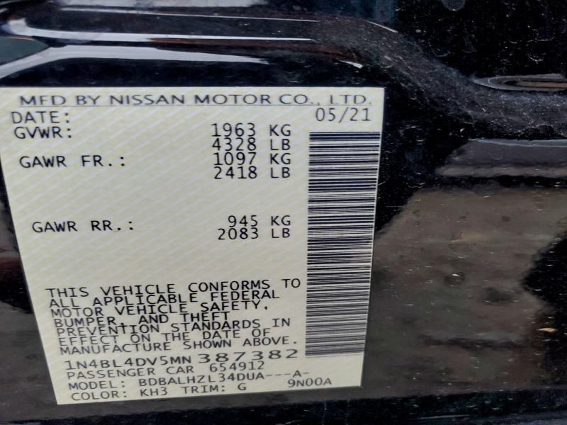 2021 Nissan Altima sv