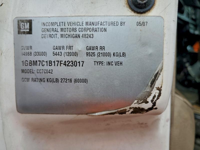 2007 Chev Rolet C7000 Cable Placer Bucket Truck