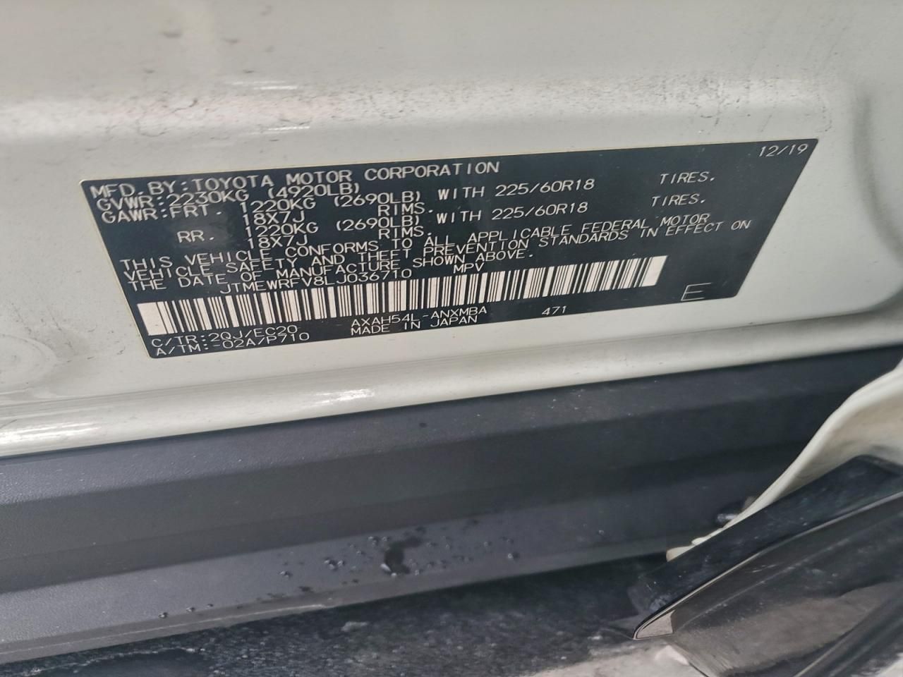 2020 Toyota Rav4 xse