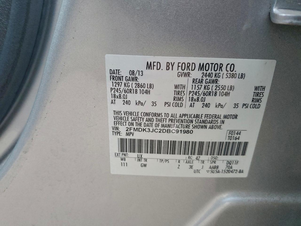 2013 Ford Edge sel