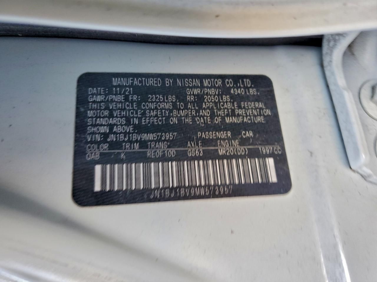 2021 Nissan Rogue Sport sv