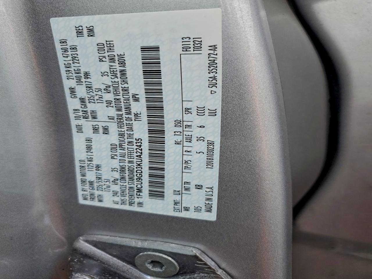 2019 Ford Escape se