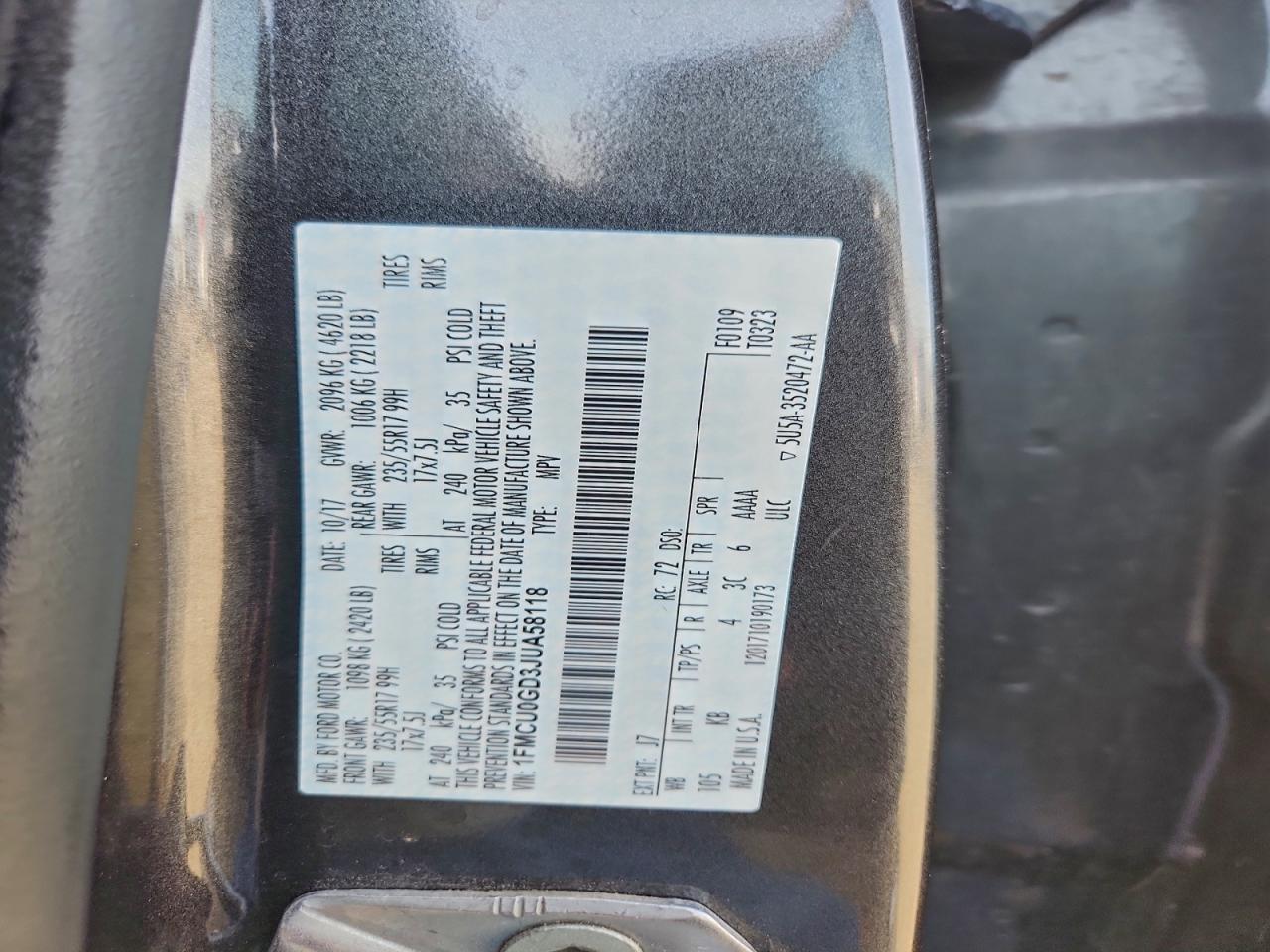 2018 Ford Escape se