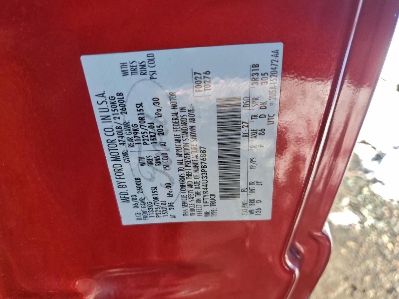 2003 Ford Ranger Super cab