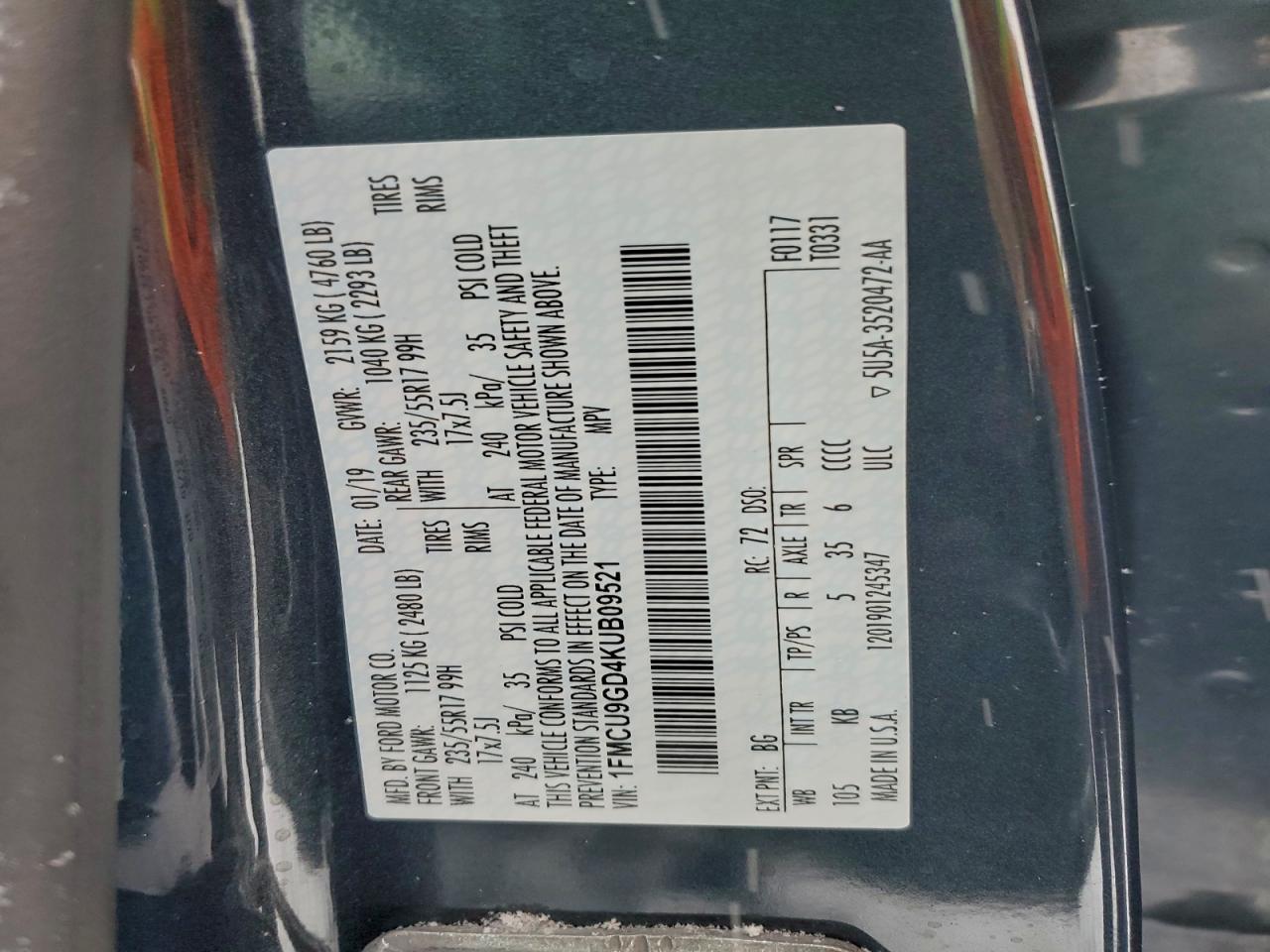 2019 Ford Escape se